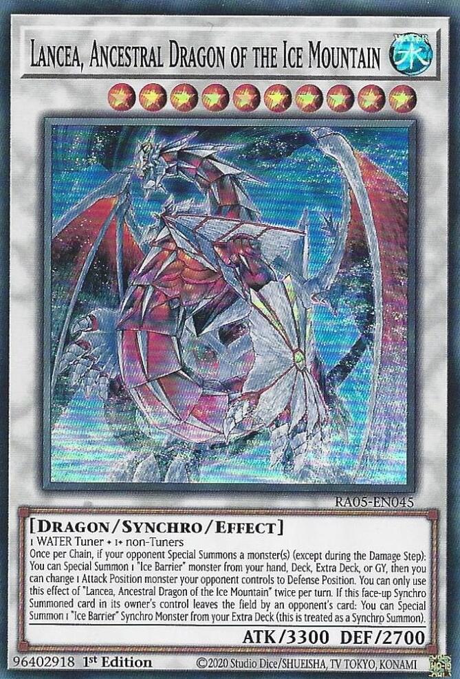 Lancea, Ancestral Dragon of the Ice Mountain [RA05-EN045] Super Rare | Chromatic Games