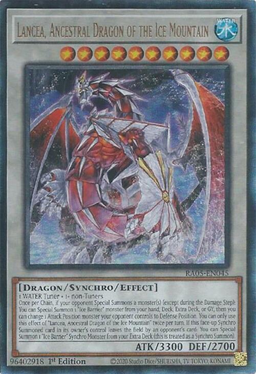 Lancea, Ancestral Dragon of the Ice Mountain (Ultimate Rare) [RA05-EN045] Ultimate Rare | Chromatic Games