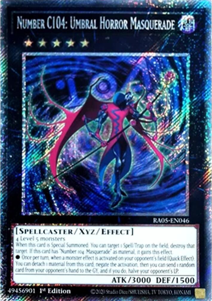Number C104: Umbral Horror Masquerade (Platinum Secret Rare) [RA05-EN046] Platinum Secret Rare | Chromatic Games