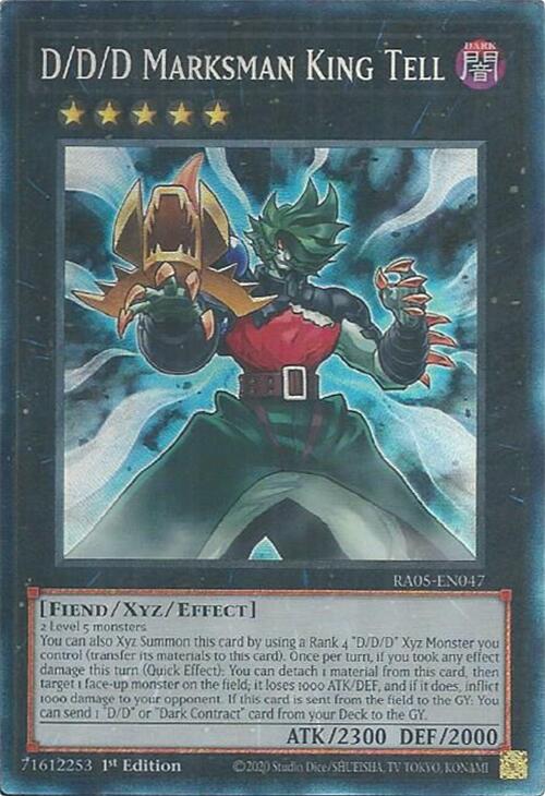 D/D/D Marksman King Tell (Collector's Rare) [RA05-EN047] Collector's Rare | Chromatic Games