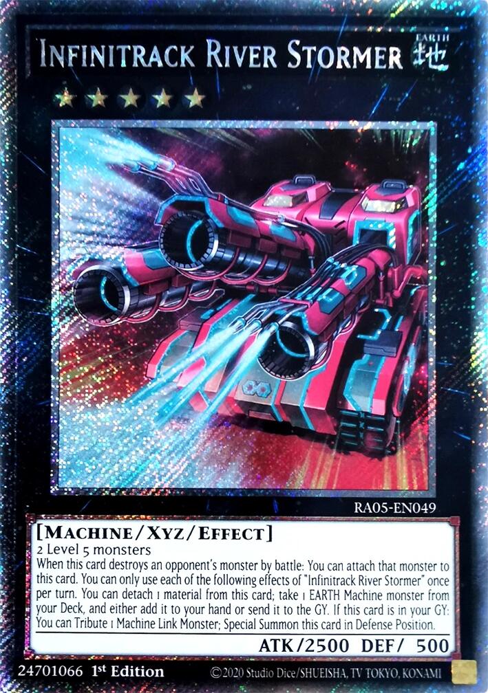 Infinitrack River Stormer (Platinum Secret Rare) [RA05-EN049] Platinum Secret Rare | Chromatic Games