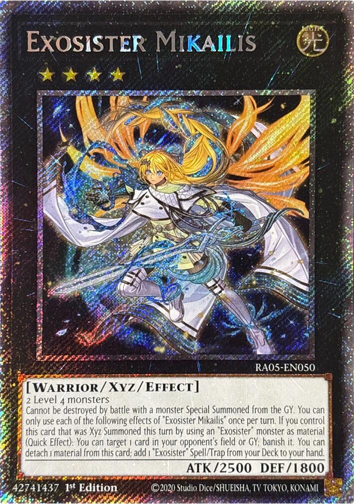 Exosister Mikailis (Platinum Secret Rare) [RA05-EN050] Platinum Secret Rare | Chromatic Games