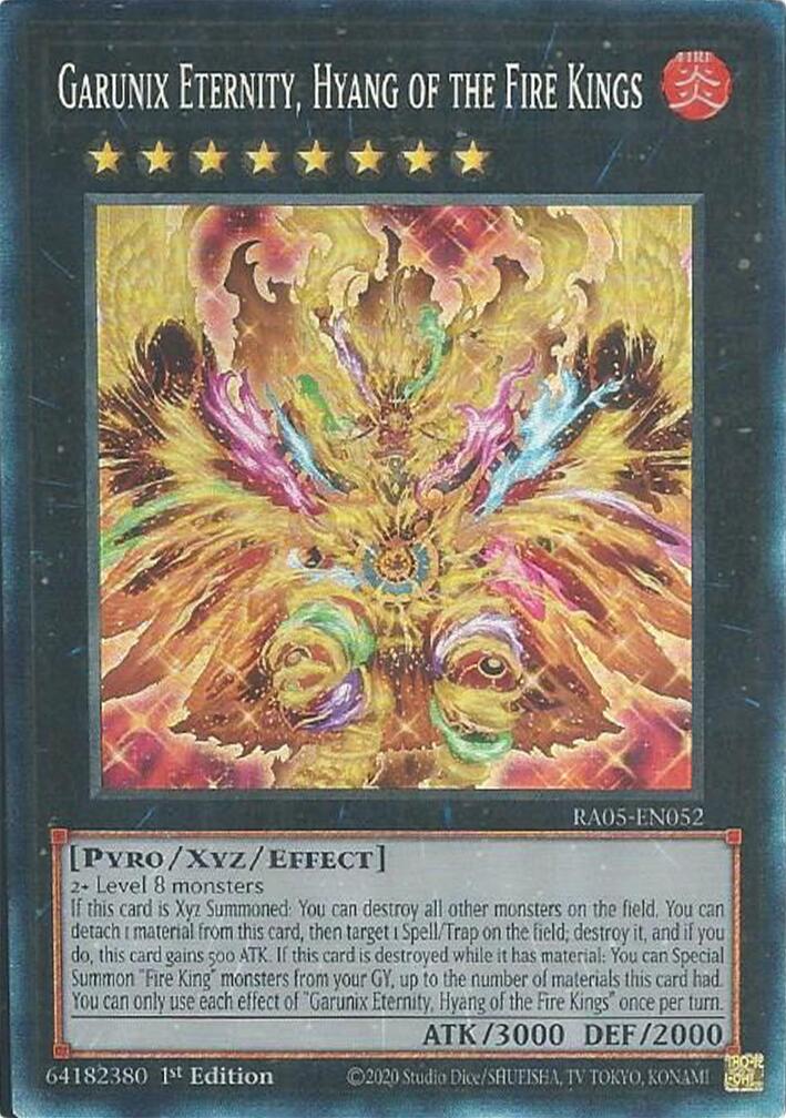 Garunix Eternity, Hyang of the Fire Kings (Collector's Rare) [RA05-EN052] Collector's Rare | Chromatic Games
