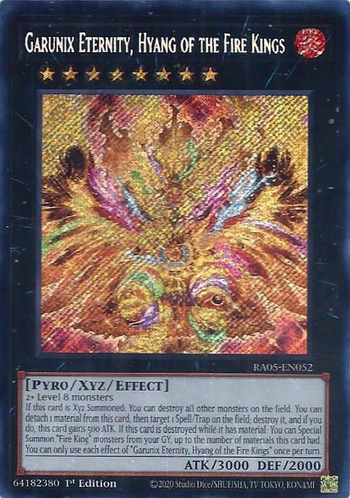 Garunix Eternity, Hyang of the Fire Kings (Secret Rare) [RA05-EN052] Secret Rare | Chromatic Games