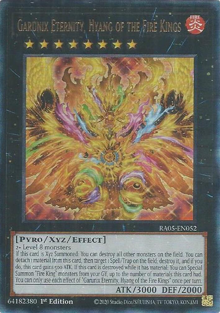 Garunix Eternity, Hyang of the Fire Kings (Ultimate Rare) [RA05-EN052] Ultimate Rare | Chromatic Games