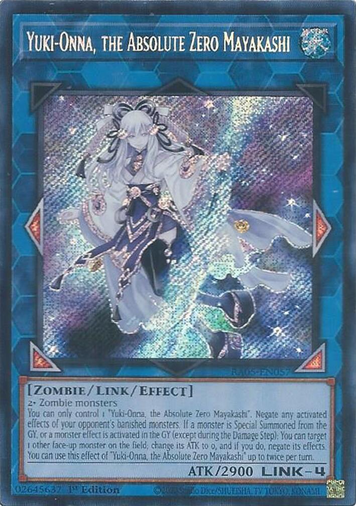 Yuki-Onna, the Absolute Zero Mayakashi (Secret Rare) [RA05-EN057] Secret Rare | Chromatic Games