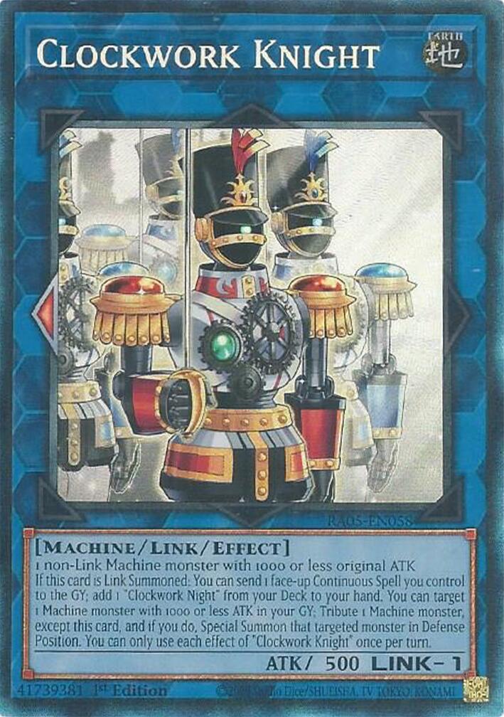 Clockwork Knight (Collector's Rare) [RA05-EN058] Collector's Rare | Chromatic Games