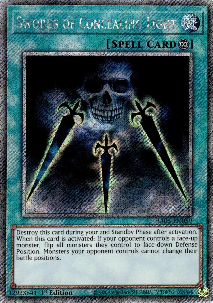 Swords of Concealing Light (Platinum Secret Rare) [RA05-EN059] Platinum Secret Rare | Chromatic Games
