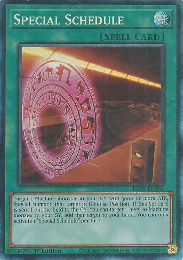 Special Schedule (Collector's Rare) [RA05-EN060] Collector's Rare | Chromatic Games