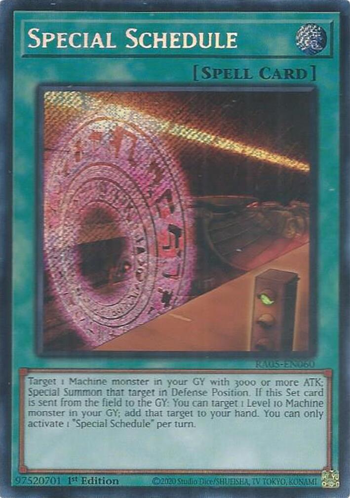 Special Schedule (Secret Rare) [RA05-EN060] Secret Rare | Chromatic Games