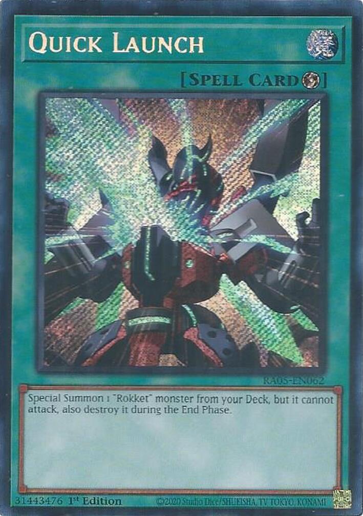 Quick Launch (Secret Rare) [RA05-EN062] Secret Rare | Chromatic Games