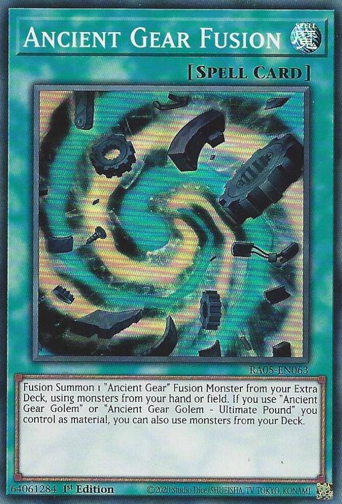 Ancient Gear Fusion [RA05-EN063] Super Rare | Chromatic Games