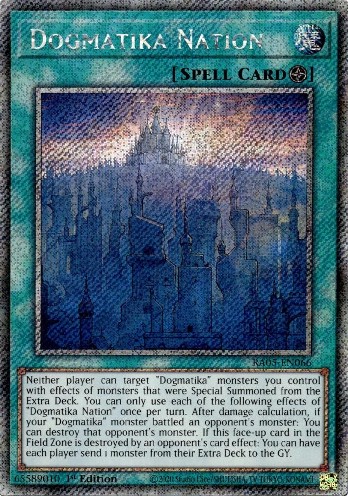 Dogmatika Nation (Platinum Secret Rare) [RA05-EN066] Platinum Secret Rare | Chromatic Games