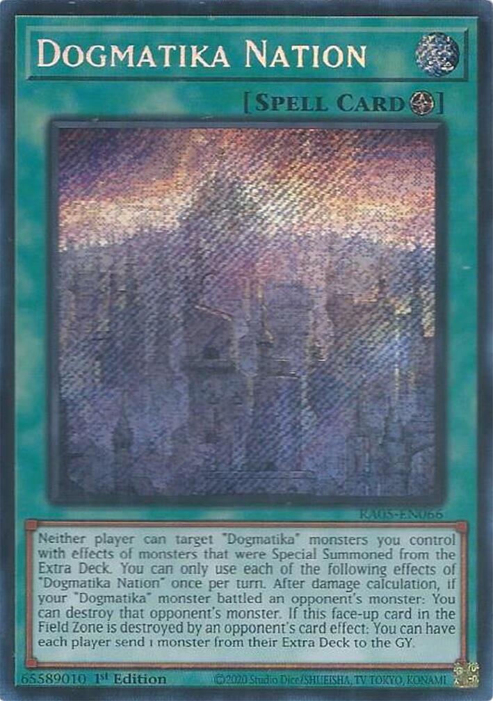 Dogmatika Nation (Secret Rare) [RA05-EN066] Secret Rare | Chromatic Games