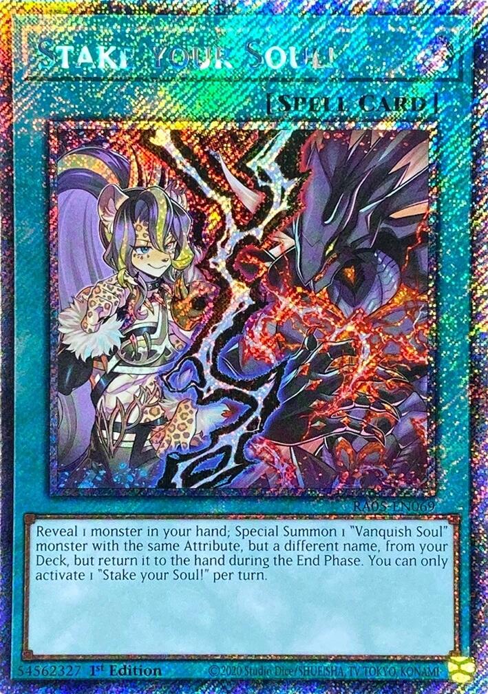 Stake your Soul! (Platinum Secret Rare) [RA05-EN069] Platinum Secret Rare | Chromatic Games