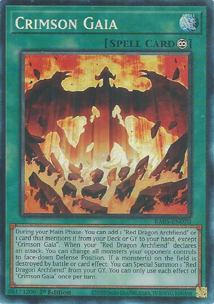 Crimson Gaia (Collector's Rare) [RA05-EN070] Collector's Rare | Chromatic Games