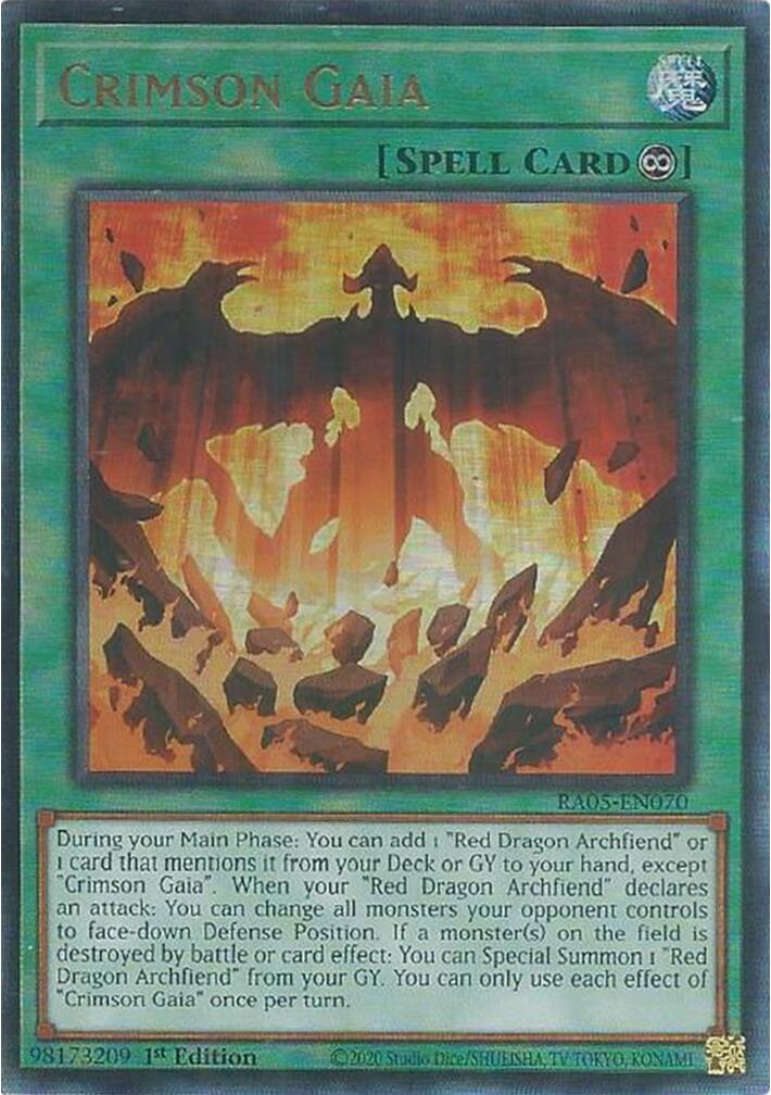 Crimson Gaia (Ultimate Rare) [RA05-EN070] Ultimate Rare | Chromatic Games