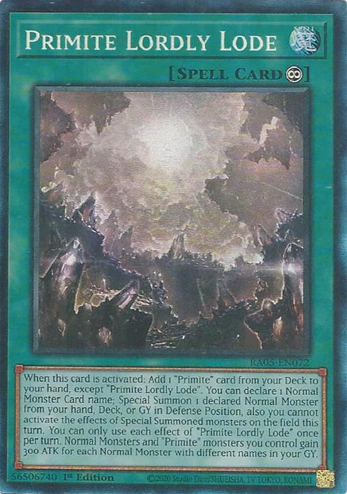 Primite Lordly Lode (Collector's Rare) [RA05-EN072] Collector's Rare | Chromatic Games