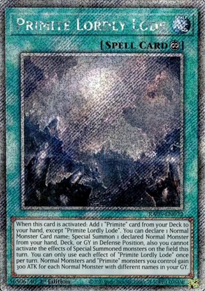 Primite Lordly Lode (Platinum Secret Rare) [RA05-EN072] Platinum Secret Rare | Chromatic Games