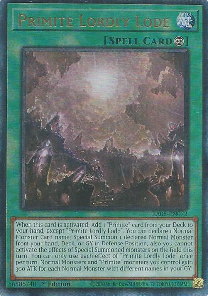 Primite Lordly Lode (Ultimate Rare) [RA05-EN072] Ultimate Rare | Chromatic Games