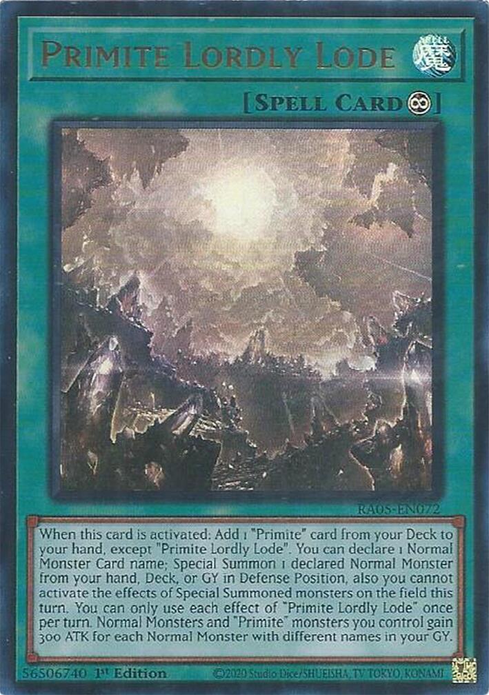 Primite Lordly Lode (Ultra Rare) [RA05-EN072] Ultra Rare | Chromatic Games