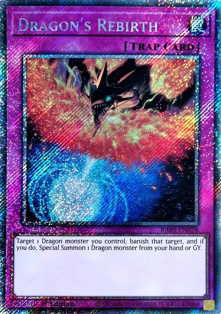 Dragon's Rebirth (Platinum Secret Rare) [RA05-EN078] Platinum Secret Rare | Chromatic Games