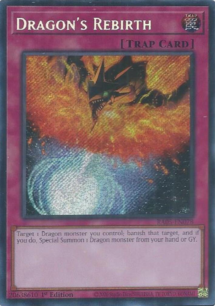 Dragon's Rebirth (Secret Rare) [RA05-EN078] Secret Rare | Chromatic Games