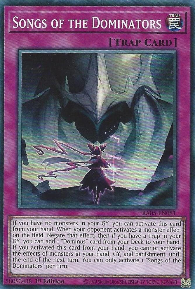 Songs of the Dominators [RA05-EN081] Super Rare | Chromatic Games