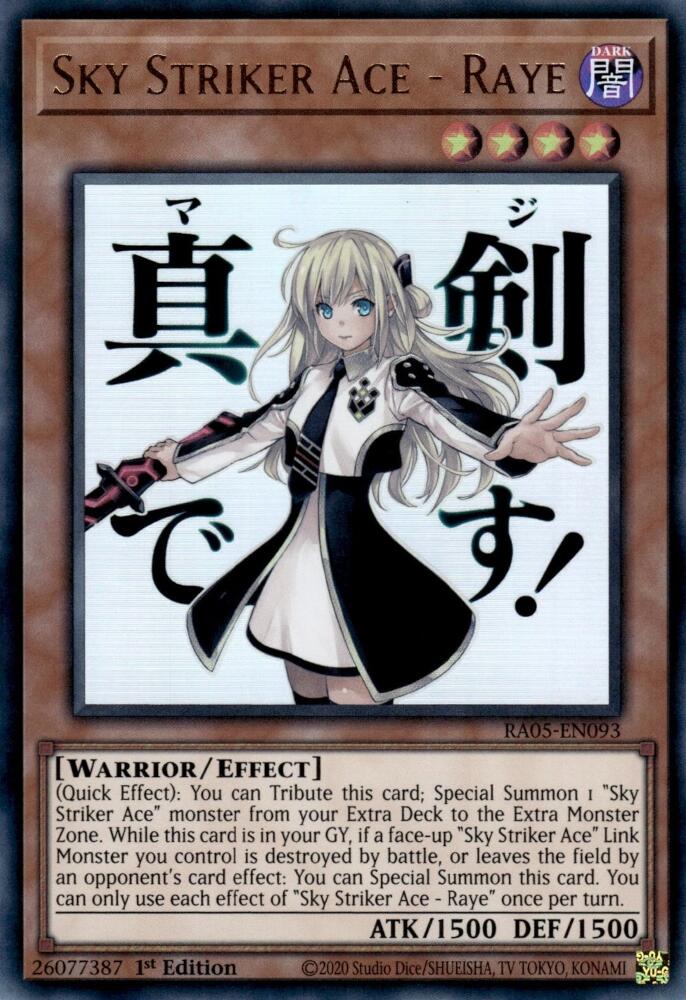 Sky Striker Ace - Raye [RA05-EN093] Ultra Rare | Chromatic Games