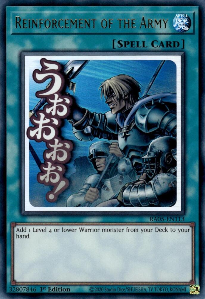 Reinforcement of the Army [RA05-EN113] Ultra Rare | Chromatic Games