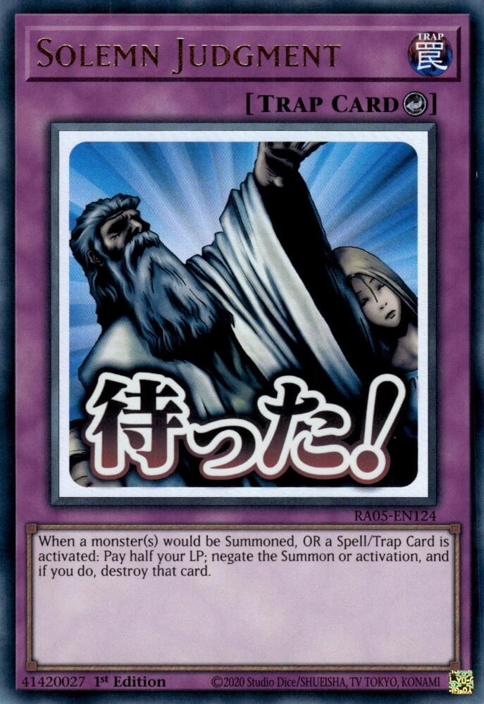 Solemn Judgment [RA05-EN124] Ultra Rare | Chromatic Games
