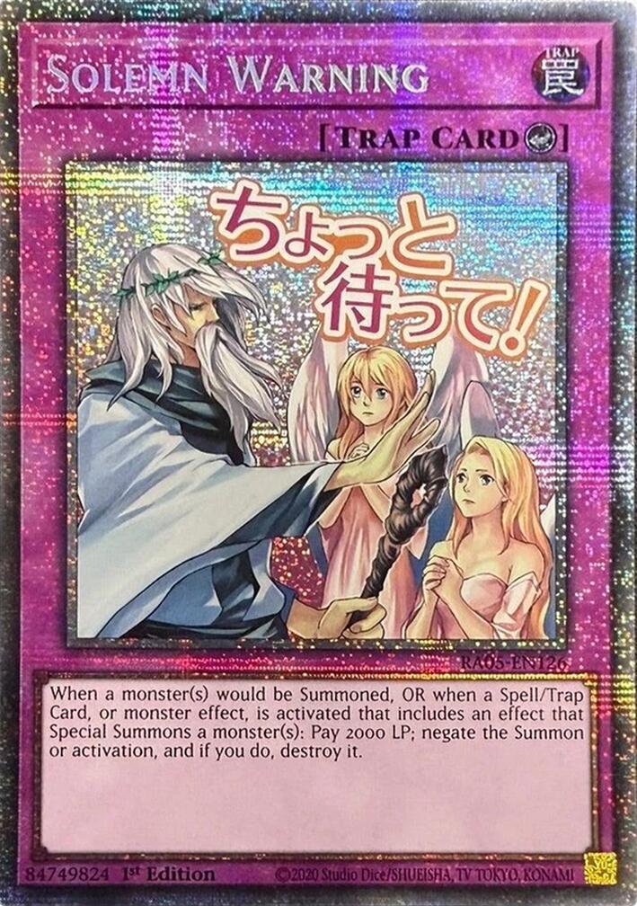 Solemn Warning (Starlight Rare) [RA05-EN126] Starlight Rare | Chromatic Games