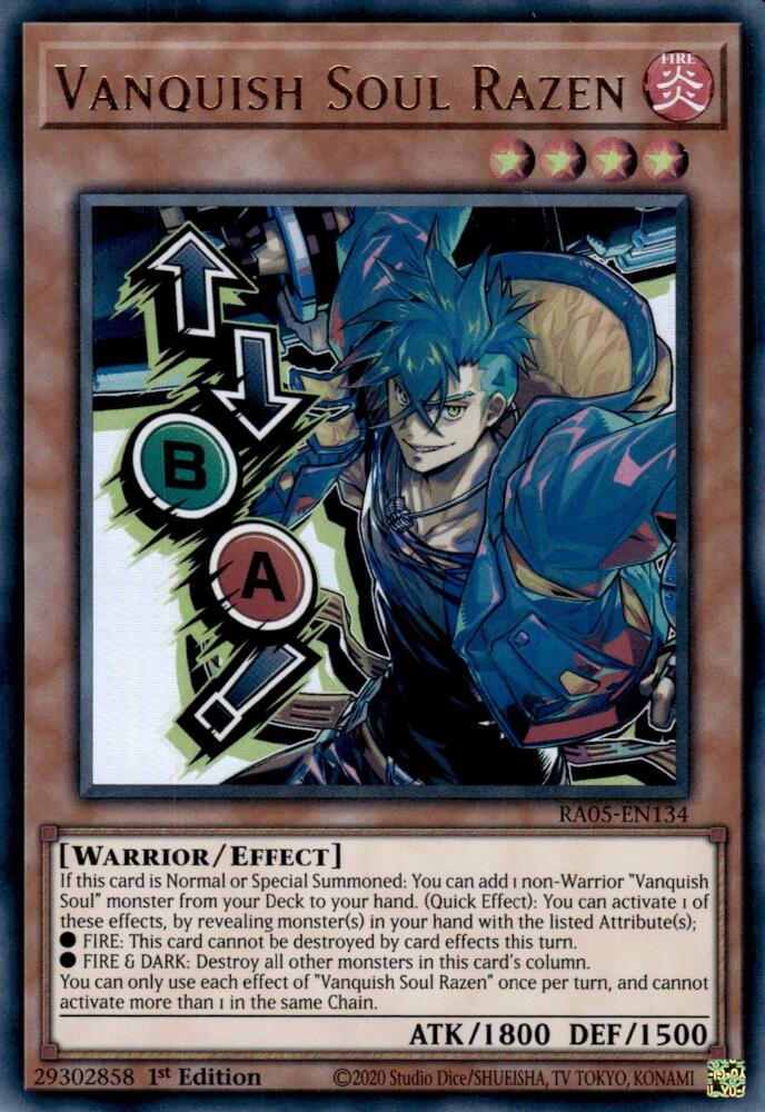 Vanquish Soul Razen [RA05-EN134] Ultra Rare | Chromatic Games