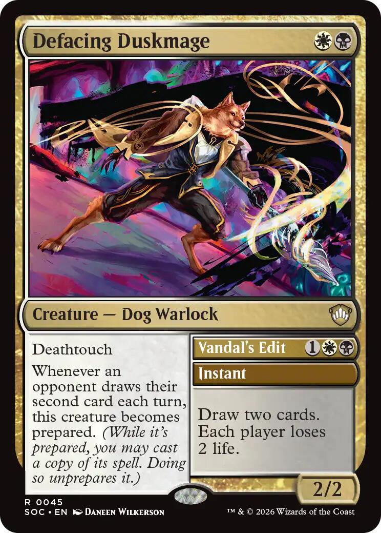 Defacing Duskmage [Secrets of Strixhaven Commander] | Chromatic Games
