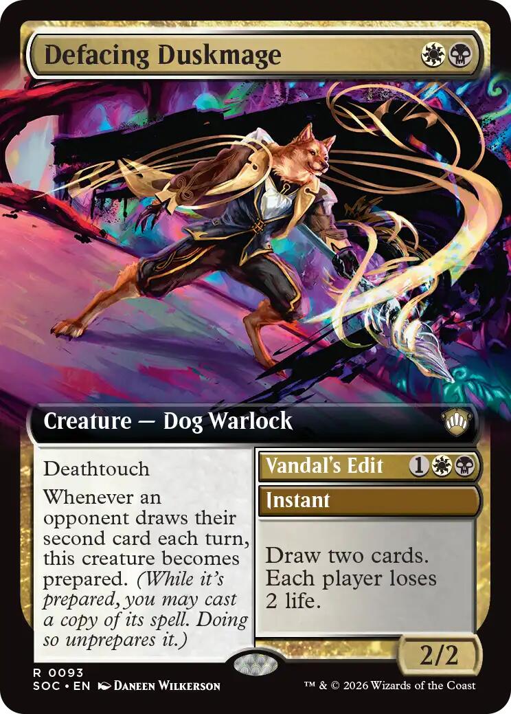 Defacing Duskmage (Extended Art) [Secrets of Strixhaven Commander] | Chromatic Games