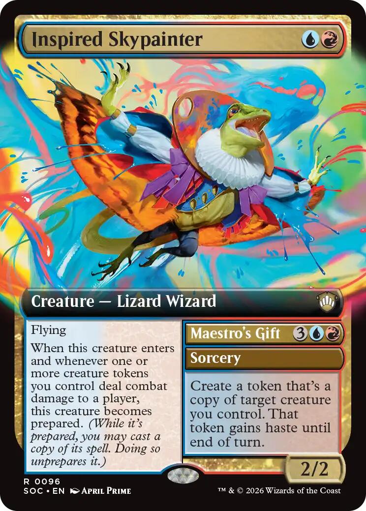 Inspired Skypainter (Extended Art) [Secrets of Strixhaven Commander] | Chromatic Games