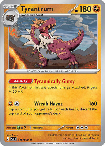 Tyrantrum (045/088) (Deck Exclusive) [Mega Evolution: Perfect Order] | Chromatic Games