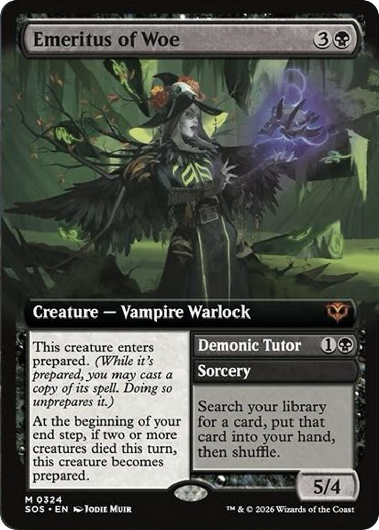 Emeritus of Woe (Extended Art) [Secrets of Strixhaven] | Chromatic Games