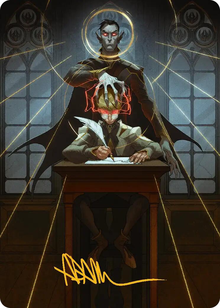 Vampiric Tutor Art Card (Gold-Stamped Signature) [Secrets of Strixhaven Art Series] | Chromatic Games