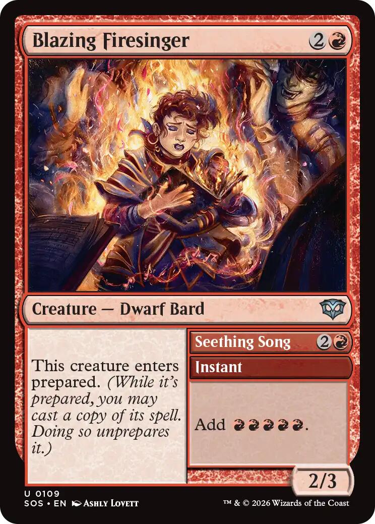 Blazing Firesinger [Secrets of Strixhaven] | Chromatic Games
