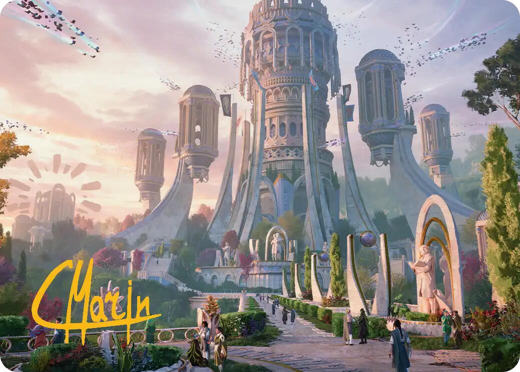 Command Tower Art Card (Gold-Stamped Signature) [Secrets of Strixhaven Art Series] | Chromatic Games