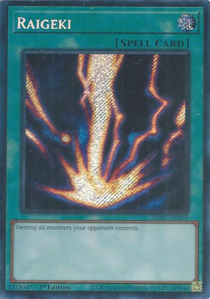 Raigeki (Secret Rare) [RA05-EN110] Secret Rare | Chromatic Games