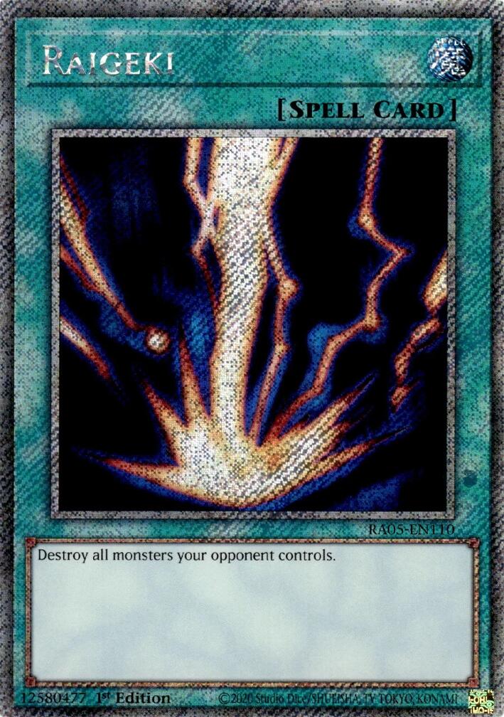 Raigeki (Platinum Secret Rare) [RA05-EN110] Platinum Secret Rare | Chromatic Games