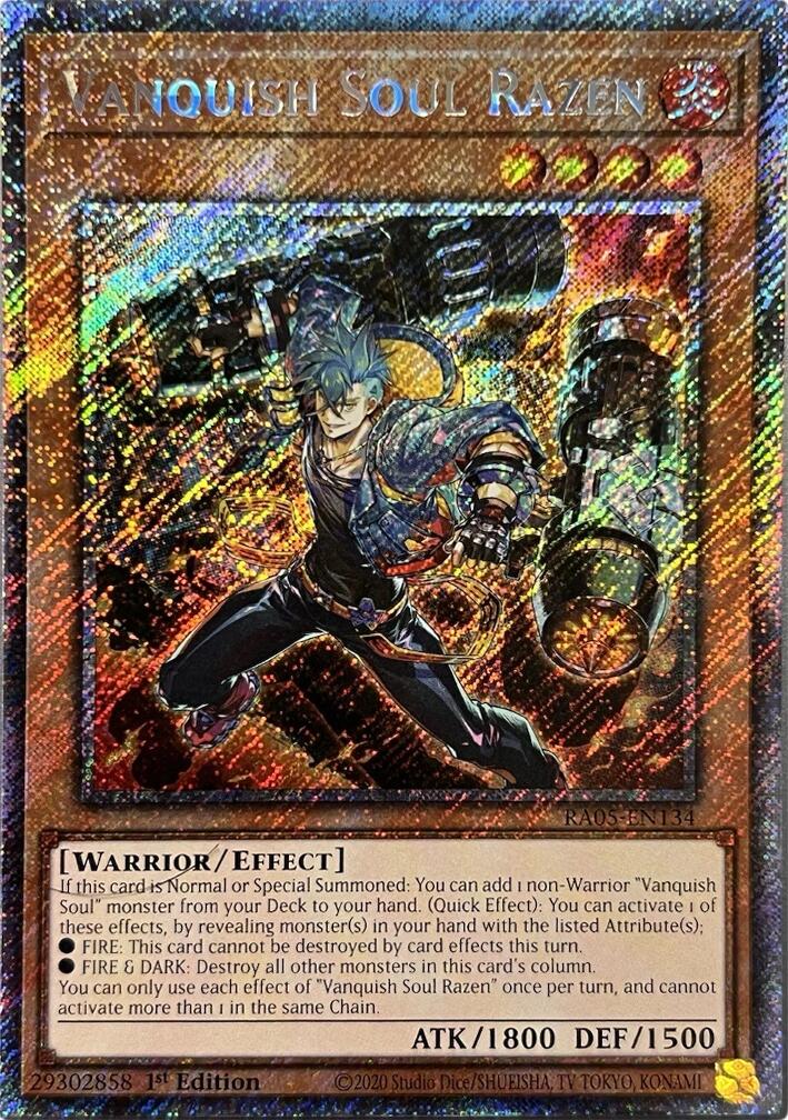 Vanquish Soul Razen (Platinum Secret Rare) [RA05-EN134] Platinum Secret Rare | Chromatic Games