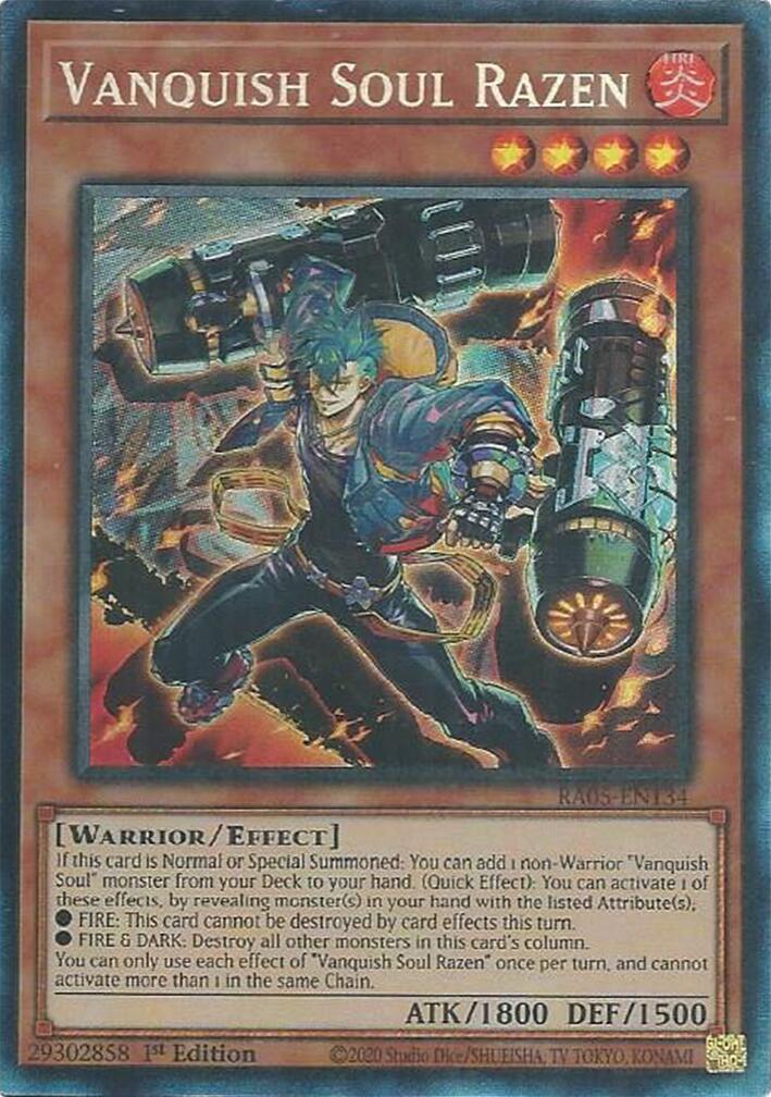 Vanquish Soul Razen (Collector's Rare) [RA05-EN134] Collector's Rare | Chromatic Games