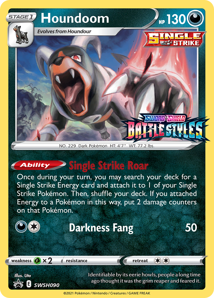 Houndoom (SWSH090) (Prerelease Promo) [Sword & Shield: Black Star Promos] | Chromatic Games