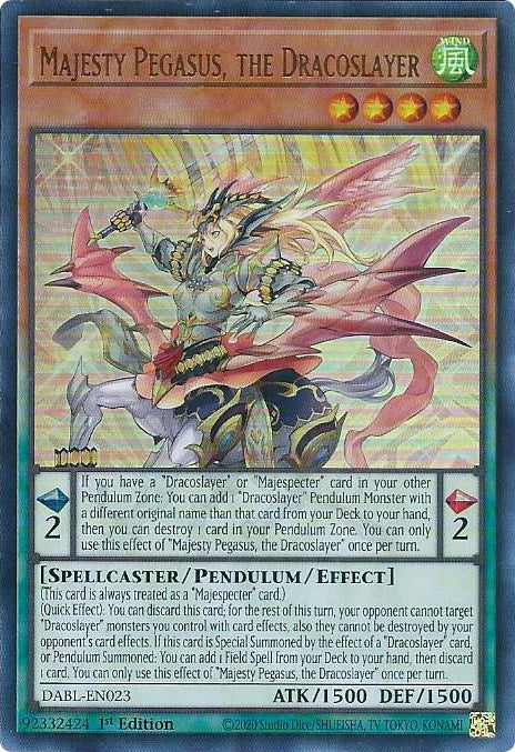 Majesty Pegasus, the Dracoslayer [DABL-EN023] Ultra Rare | Chromatic Games