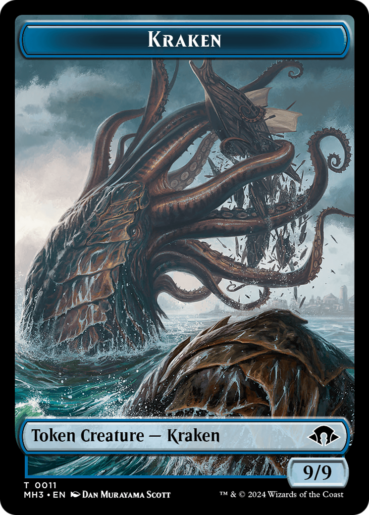 Kraken // Energy Reserve Double-Sided Token [Modern Horizons 3 Tokens] | Chromatic Games