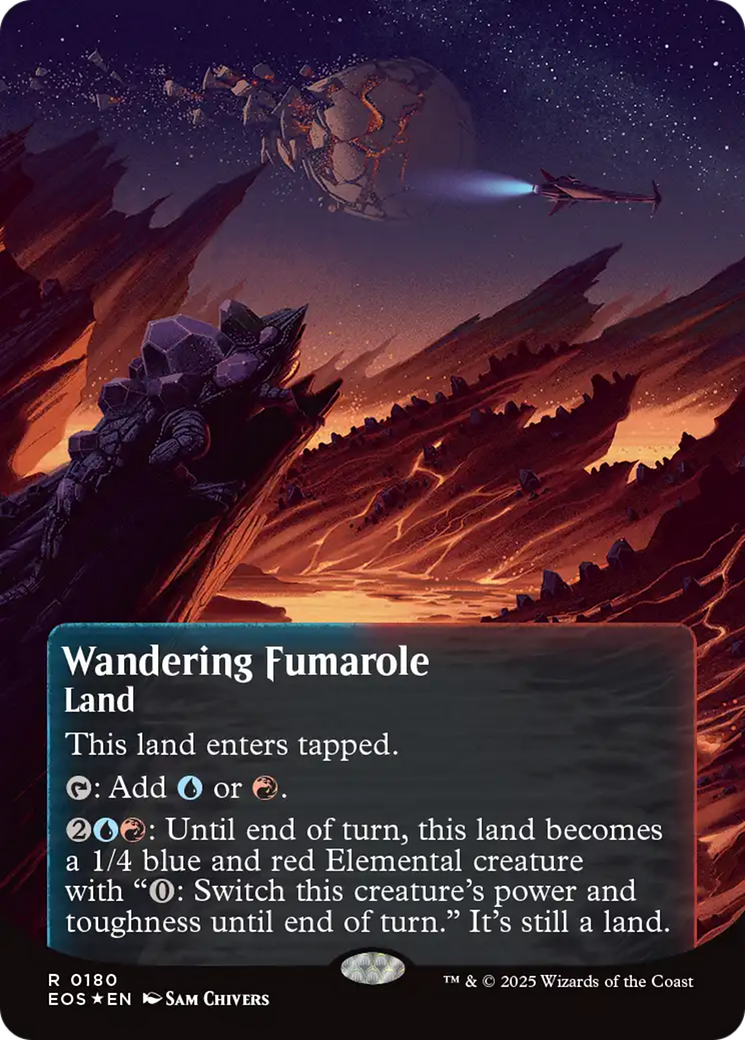Wandering Fumarole (0180) (Borderless) (Galaxy Foil) [Edge of Eternities: Stellar Sights] | Chromatic Games