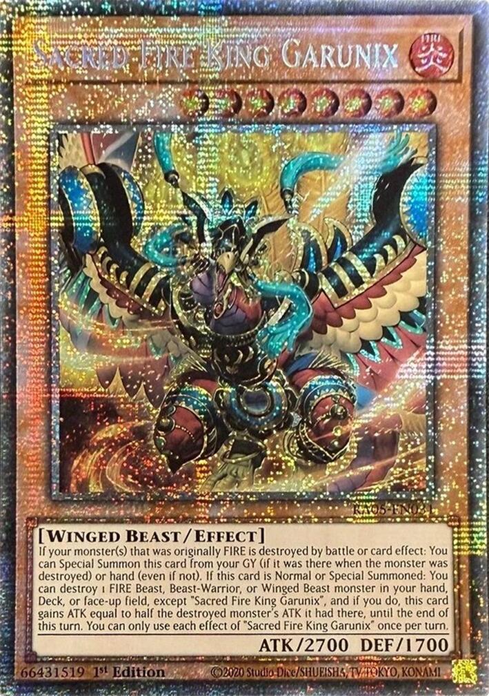 Sacred Fire King Garunix (Starlight Rare) [RA05-EN031] Starlight Rare | Chromatic Games